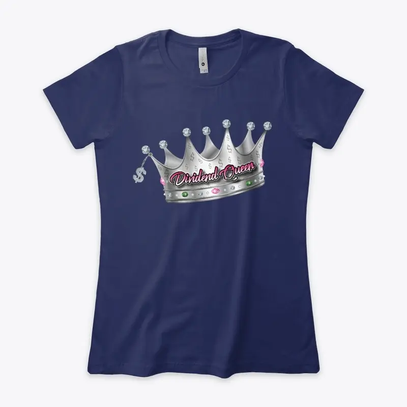 Dividend Queen Women's Navy Blue T-Shirt